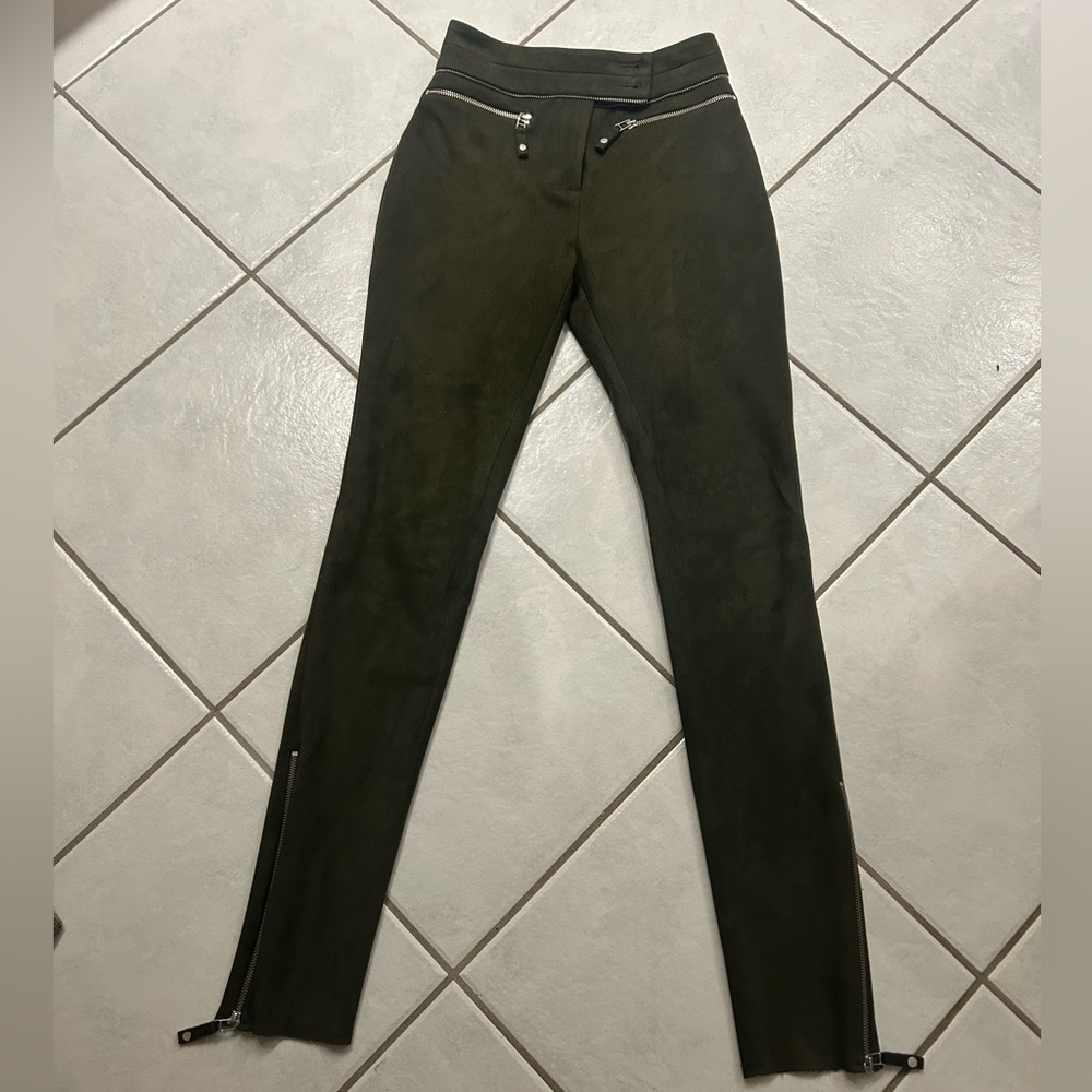 Olive Green Women's Dress Pants- bobo bourgeois bohemian brand - Picture 1 of 10